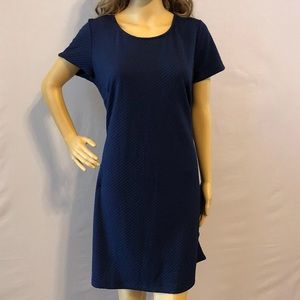 Charming Charlie navy waffle pattern dress